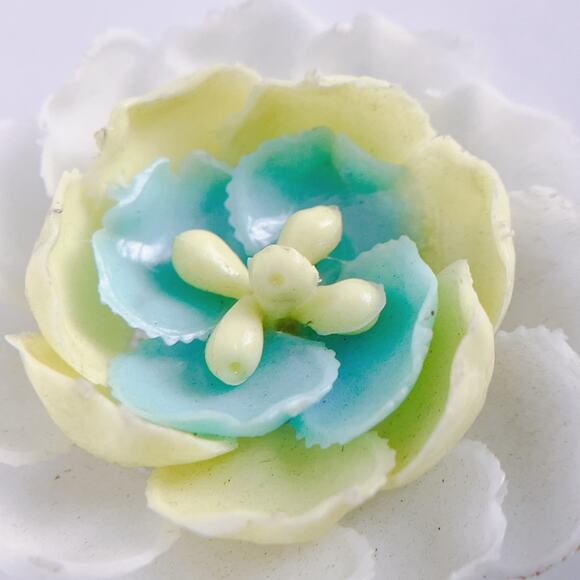 VTG Japan Thermoset Floral Clip On Earrings Mid Century 1950s 1960s Playful - Picture 4 of 11